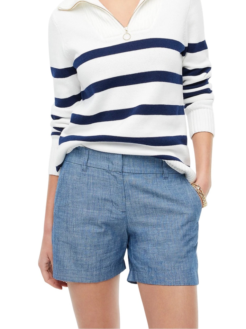 NWT J. Crew 5” Classic Chambray Shorts